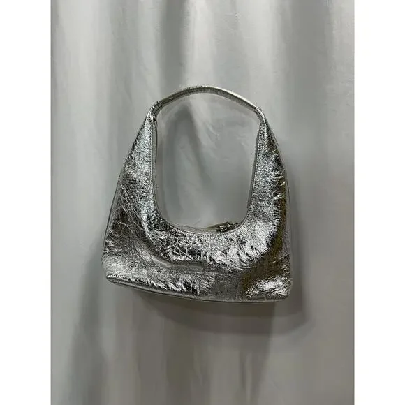 Marge Sherwood Silver Textured Shoulder Bag - Picture 3 of 4